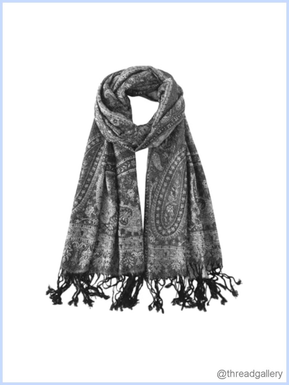 Paisley Pashmina Wrap Scarf Reversible Jacquard Shawl for Travel